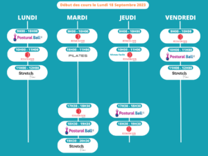 Planning 2023 Atelier du dos